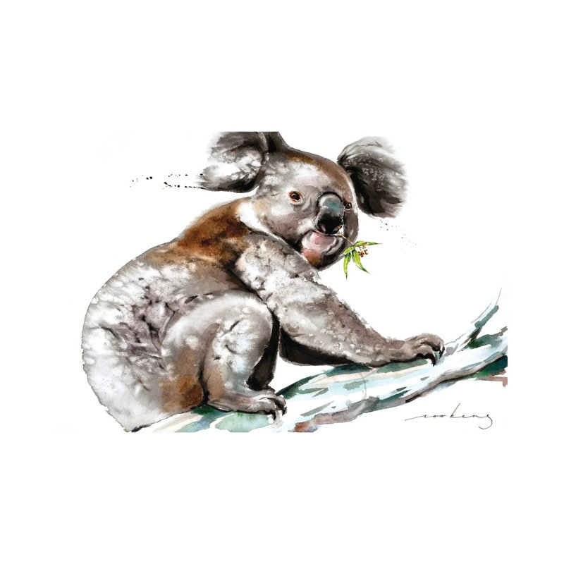 Koala Munch by Soo Beng Lim - Wrapped Canvas Print, 30.48 cm H x 45.72 cm W
