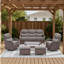 Ensemble de conversation de patio en osier 6 pièces avec chaises pivotantes et table basse-1135739674-1135739675