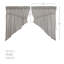 Ensemble de feston en toile de jute gris tourterelle