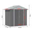 Grey Outdoor Metal Storage Shed