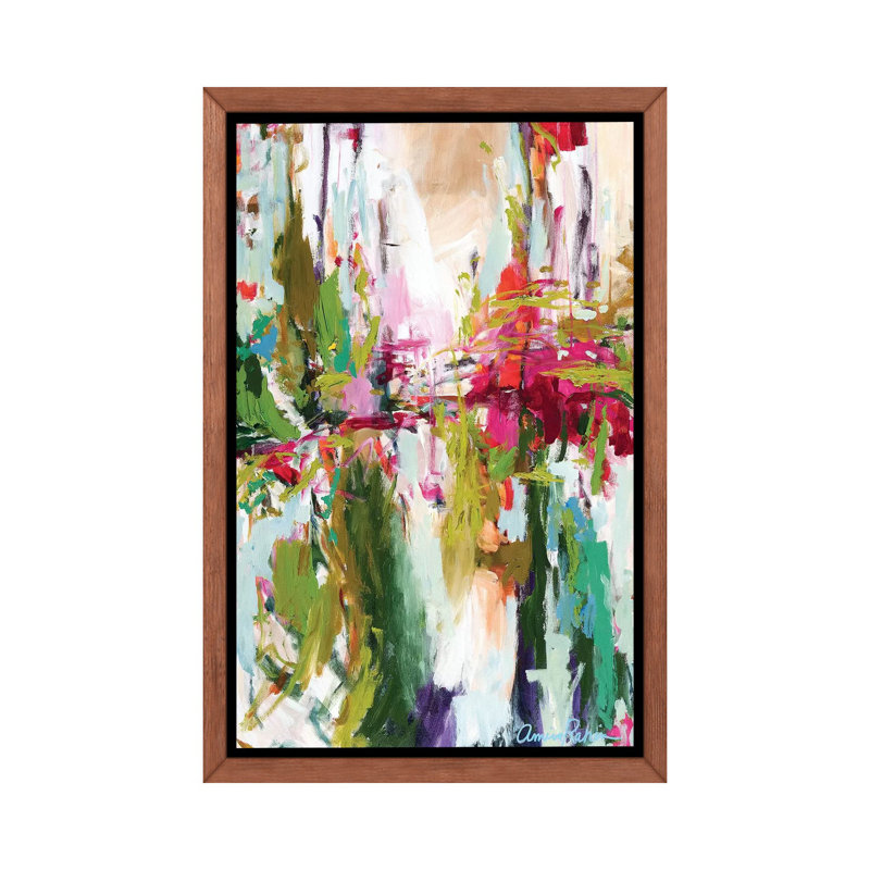 «Point oftraction» par Amira Rahim - reproduction d'art, H 40 po x l 26 po x P 1,5 po, Toile avec cadre en bois classique