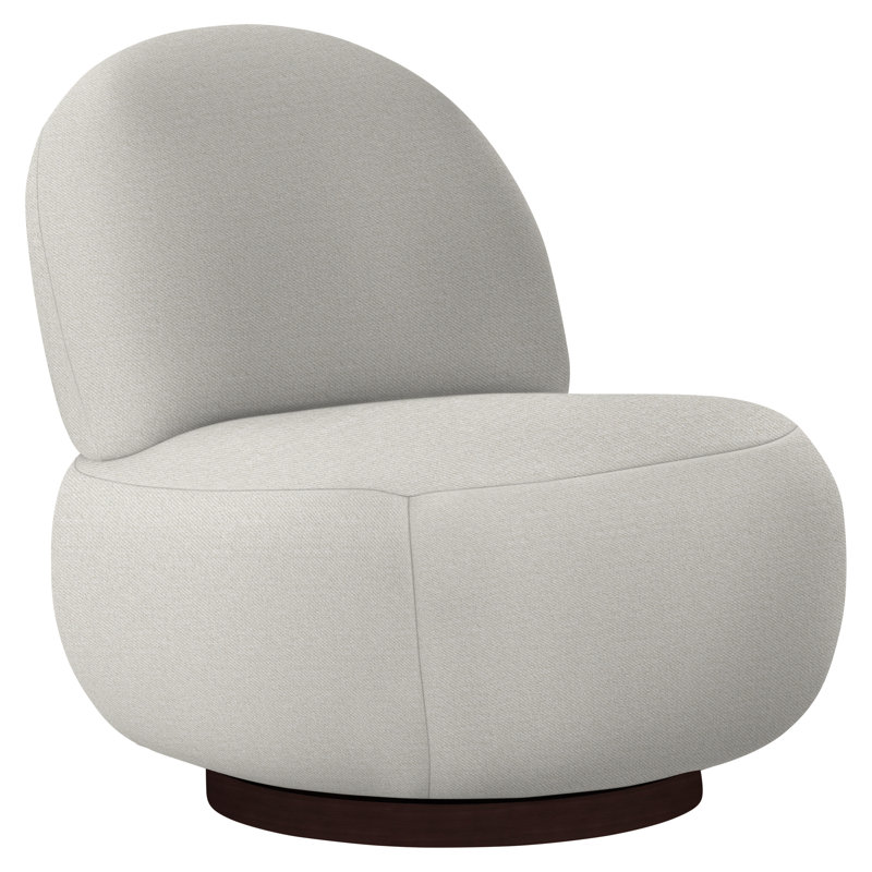 Lulu 29'' Wide Swivel Side Chair, Mocha, White 5555-000