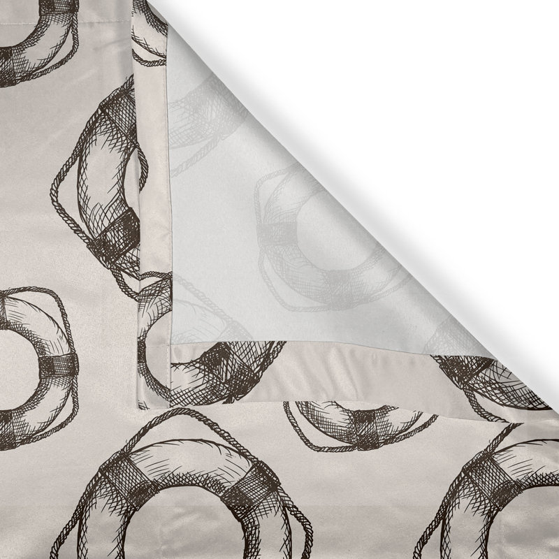 Rideau à œillets George George avec œillets et coquille d'œuf, gris anthracite, L 50 po x L 108 po