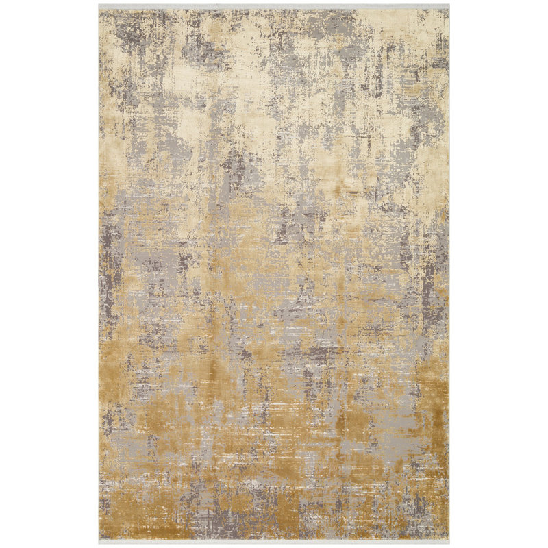 Billingsly Grey Gold Area Rug, Rectangle 240 x 340cm