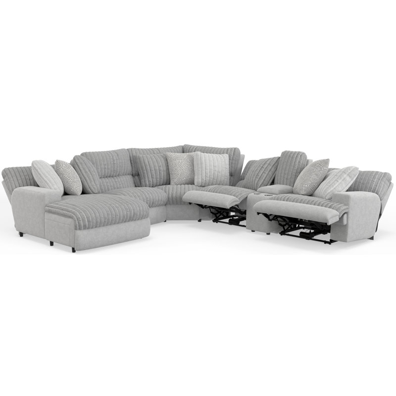 Ziera Upholstered Power Reclining U-Shaped Sectional, Right Hand Facing