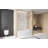 Frameless Single Sliding Shower Door , 1/4 "(6 Mm) Clear Tempered Glass, Explosion Proof Film, Stainless Steel Handle Square Tube Track-117492548