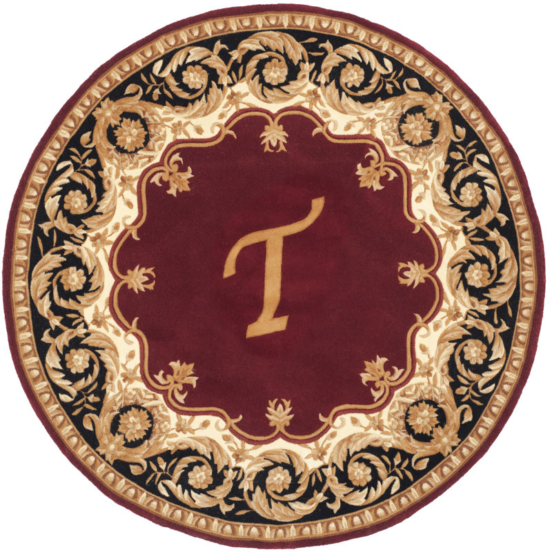 Lenora Hand Tufted Wool Pile Oriental Rug, Round 6', T