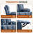 Swivel Rocker Recliner Chair With Vibration Massage And Heat For Living Room ,With Rocking Function And Side Pocket, USB Charge Port,2 Cup Holders-997261209