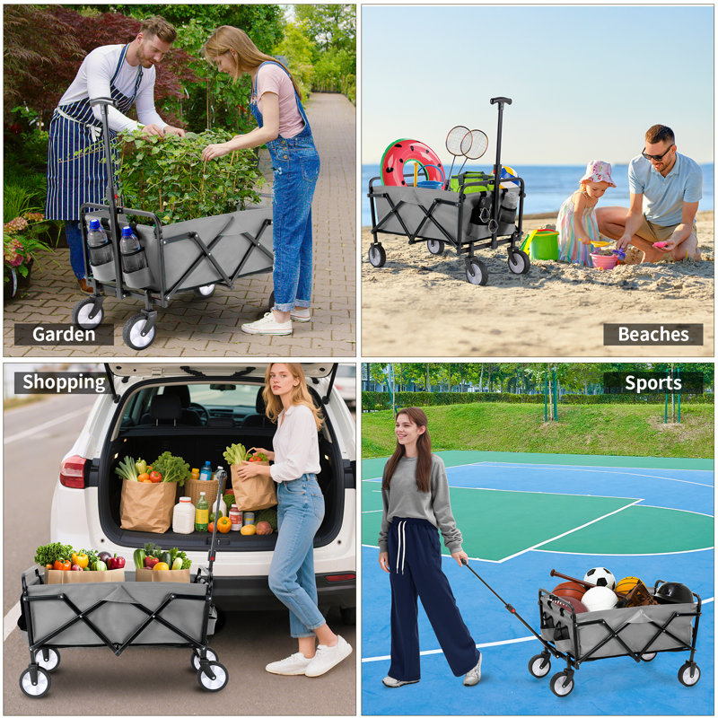 92cm H x 46cm W Utility Cart, Grey