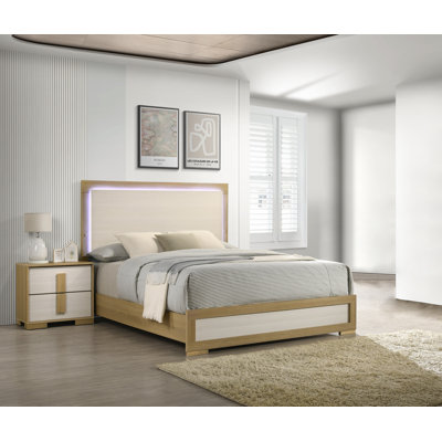 Hodnett Mid-Century Modern Bedroom Set With Led Headboard by Latitude Run