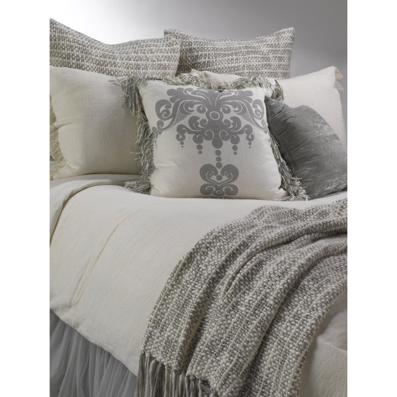 Whisper Tailored Bed Skirt, Queen, Gray