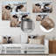 Vache fleur de vache broutant - décoration murale animaux en métal-1216865530