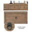 Buffet asiatique en bois massif avec tiroirs Asian