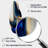 Abstract Geode Gold And Blue Marble Shape I - Abstract Marble Curved Shape Asymmetric Metal Wall Art-1200084621