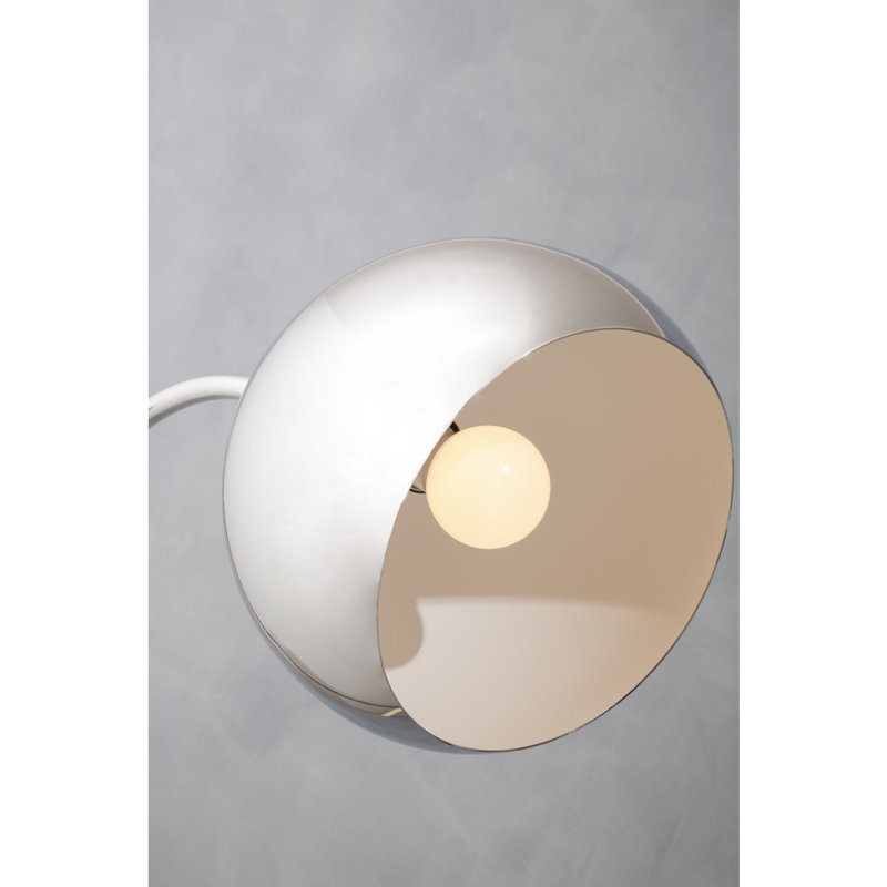 Dequilla 155cm White Arched Floor Lamp