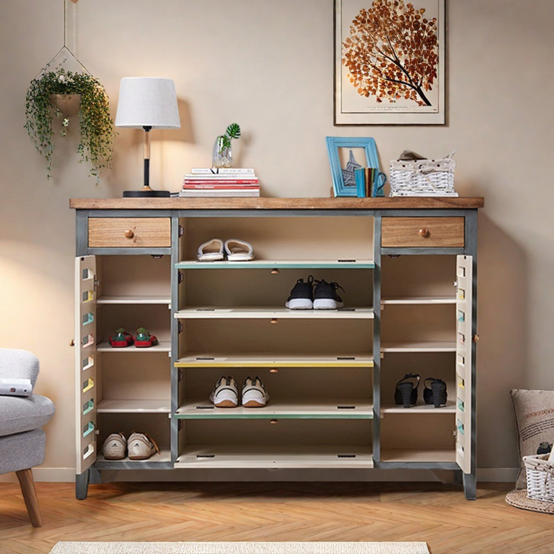 Modern Wooden Shoe Storage Cabinet