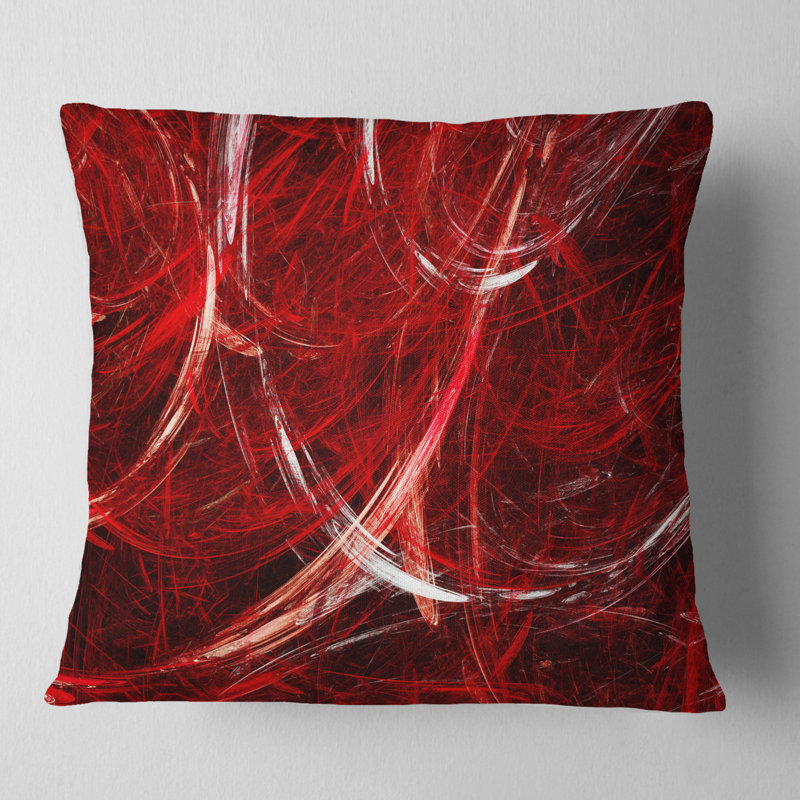 Swirling Clouds - Coussin décoratif à imprimé abstrait, Carré, 16 po x 16 po