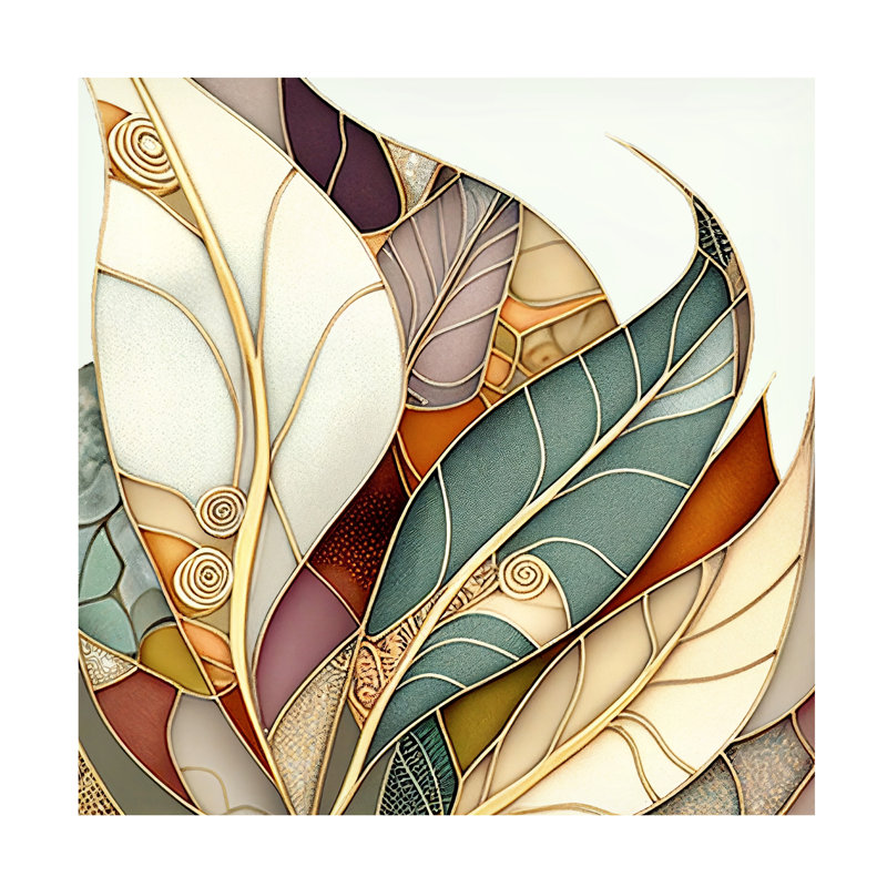 Art sur toile Sasha Fronds Nouveau I, H 24 po x l 24 po