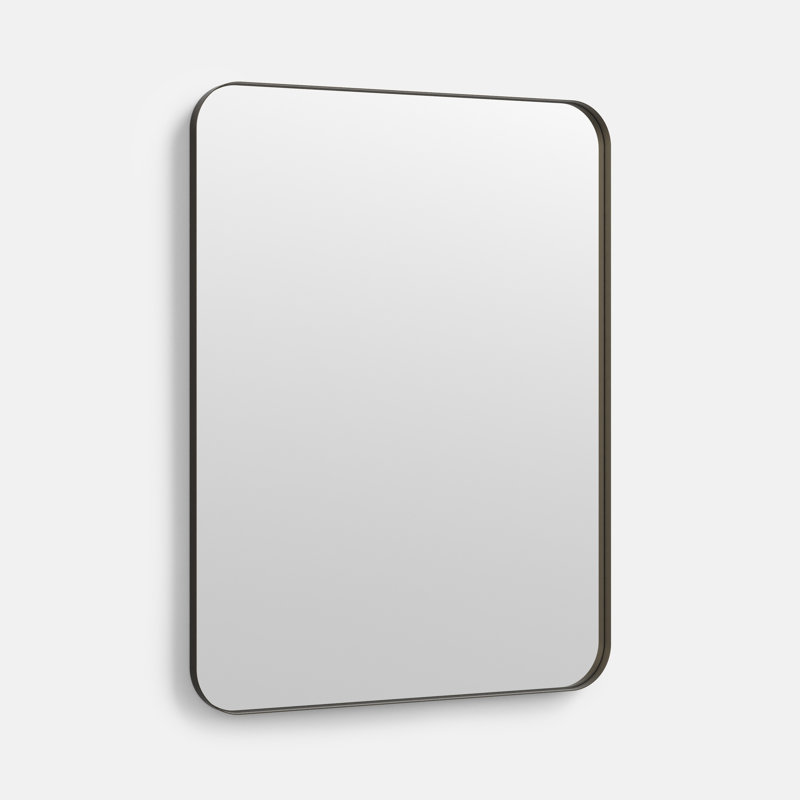 Miroir de salle de bain moderne et contemporain Weekville, 40 po x 30 po, Bronze