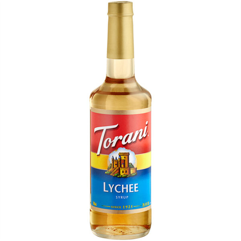 Bouteille de 750 ml en verre Torani Lychee