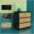 Modern Black & Brown 3-Drawer Nightstand with Ample Storage and Durable Design