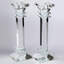 Ensemble de 2 bougeoirs coniques en cristal-70774290