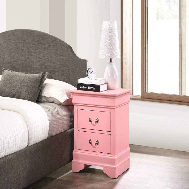 Table de chevet rose, charmant, Rose