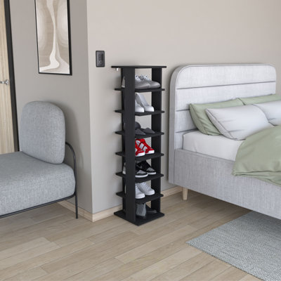 Odesto 48.7" Tall 8-Tier Vertical Shoe Rack, Narrow Shoe Tower For 8 Pairs, Entryway, Living Room, Bedroom, Shoe Storage