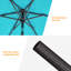 Parasol de marché d'extérieur DEL 7,5 pi avec bouton-poussoir inclinable Davinna-866289792