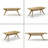 7-Piece Wood Dining Set with 6 Upholstered Chairs and Extendable Trestle Table-1667565965