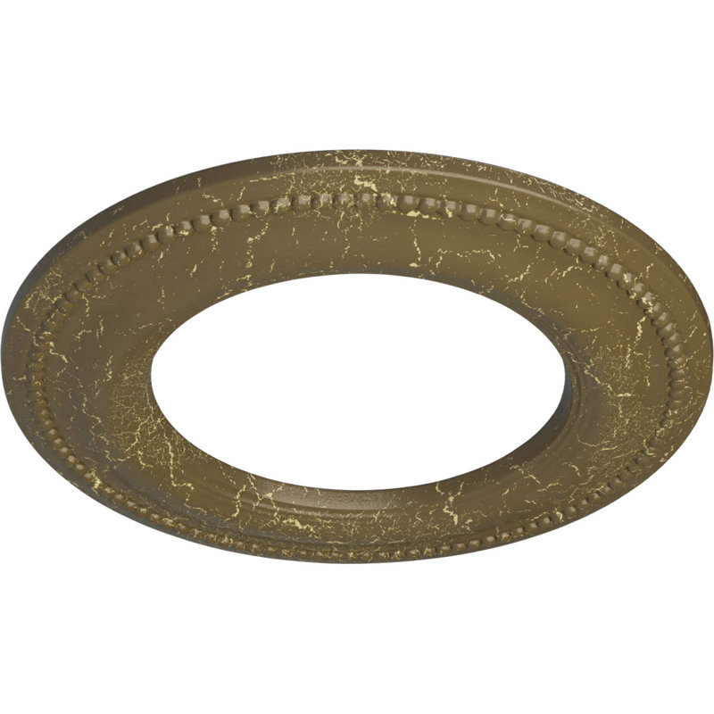 Médaillon de plafond H 13 po x l 13 po x P 0,75 po Bradford Classic, Boue Mississippi craquelée