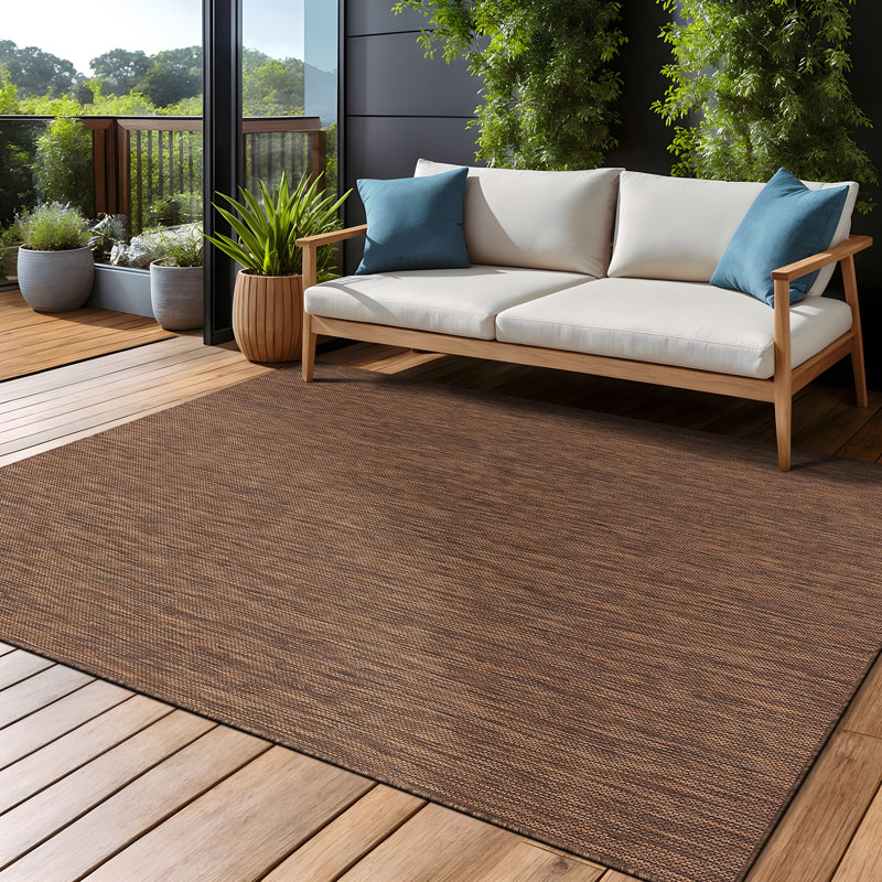 Wade Logan® Waikiki Brown Indoor / Outdoor Rug & Reviews | Wayfair