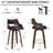 Swivel Upholstered Bar Stool, Counter Stool With Wood Frame-513081164
