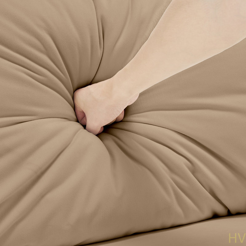 Canapé modulaire en velours avec rangement Cloudies, Beige