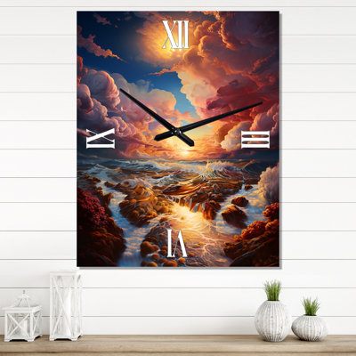Horloge murale Clouds Sunset