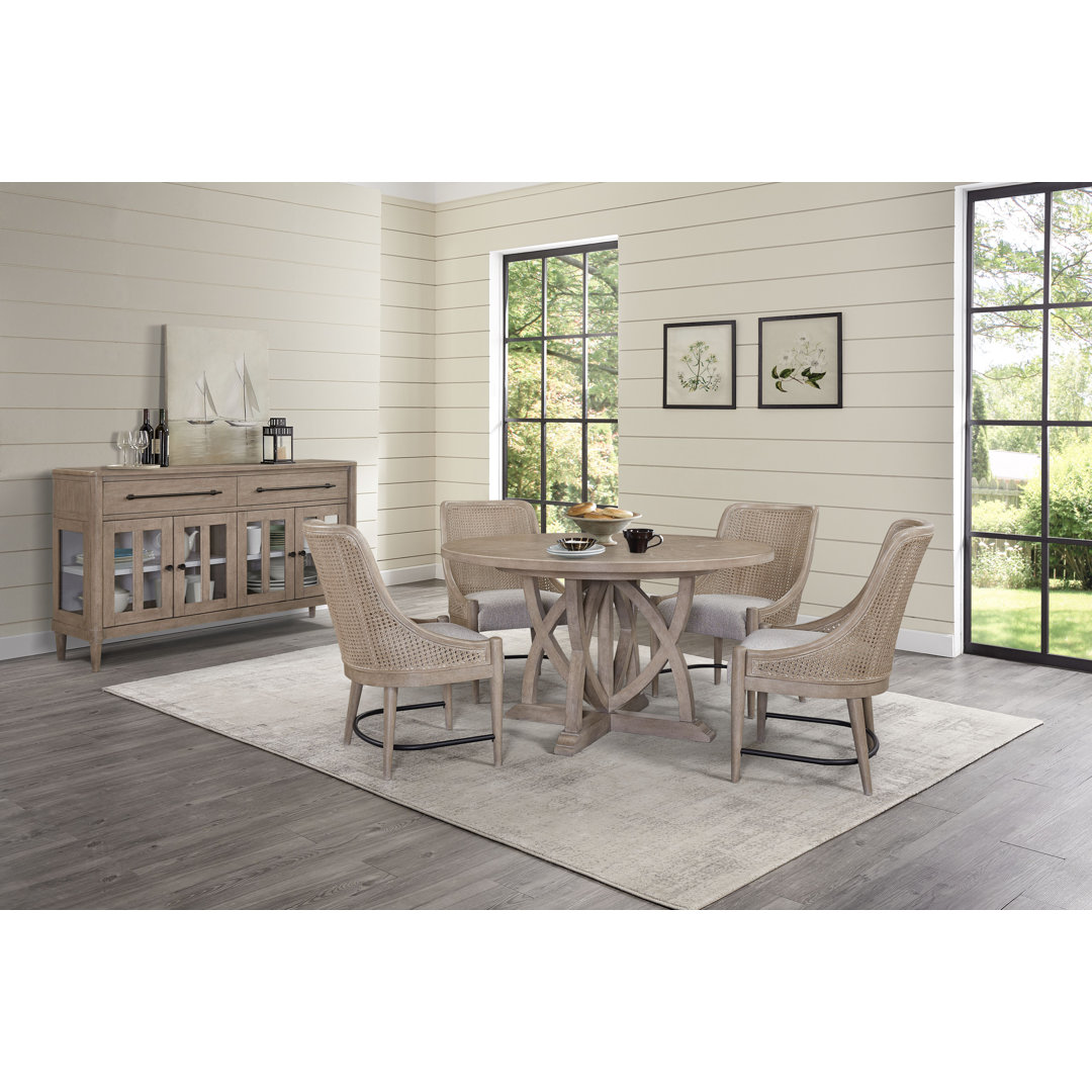 Acton Expandable Dining Set W/ 4 Host Chairs And Power Ready Buffet Red Barrel Studio®
