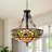 5-Light 19" Tiffany Style Stained Glass Chandelier