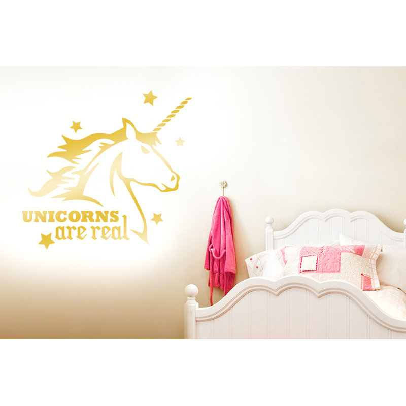 Animals Wall Decal, Shiny Gold