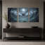Chauve-souris volante sous la pleine lune, ensemble de 3 toiles murales pour l'Halloween-1543266681