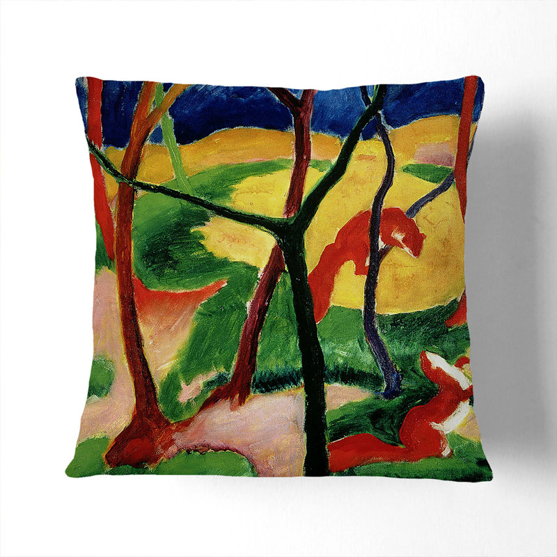 Weasels Playing Scatter Cushion, Stone, 40cm H x 40cm W x 15cm D