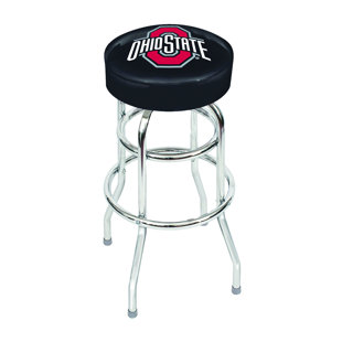 NCAA Swivel Upholstered Counter Stool with Metal Frame