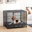 Chenil en métal robuste avec cage verrouillable
