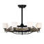 Ventilateur de plafond Dia 33 pouces pour chambre à coucher, salon, cuisine, entrée de ferme, grain de bois
