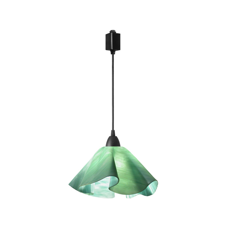 Luminaire suspendu Dale, Grand, Noir, Vert écume de mer