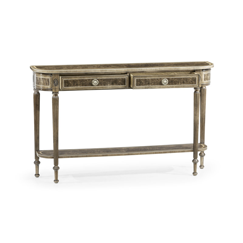 Buckingham 54'' W Solid Wood Console Table, Bleached Mahogany