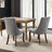 Rayon Cloth Flocking Solid Wood Upholstered Dining Chairs-954652817
