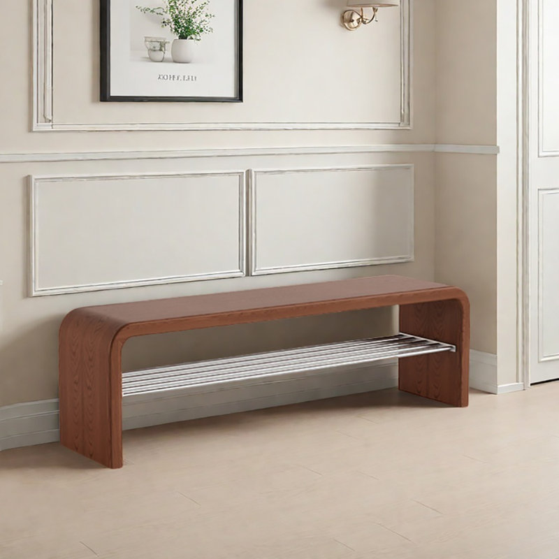 47.2'' Shoe Storage Bench, Light Walnut