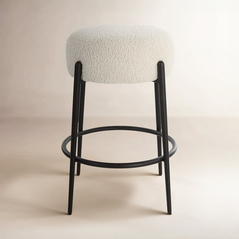 Lavanda Upholstered Counter Stool with Metal Frame