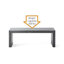 Banc 46,8 po en bois noir pour la salle à manger, la décoration, le cadre, un banc long à installation rapide et polyvalent, à assembler