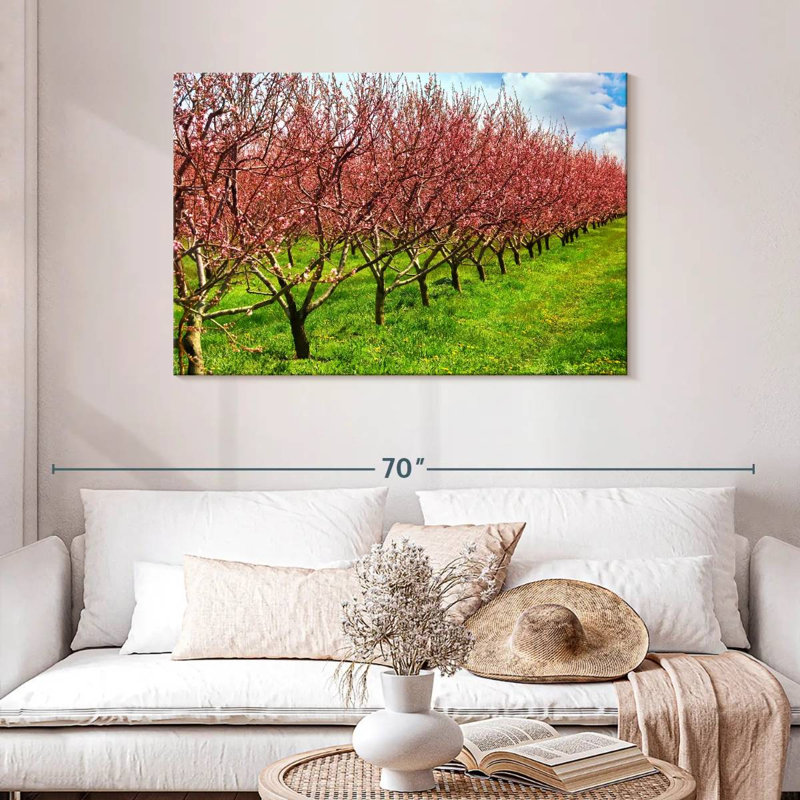 Harnek Peach Orchard Blooms, 30'' H x 45'' W